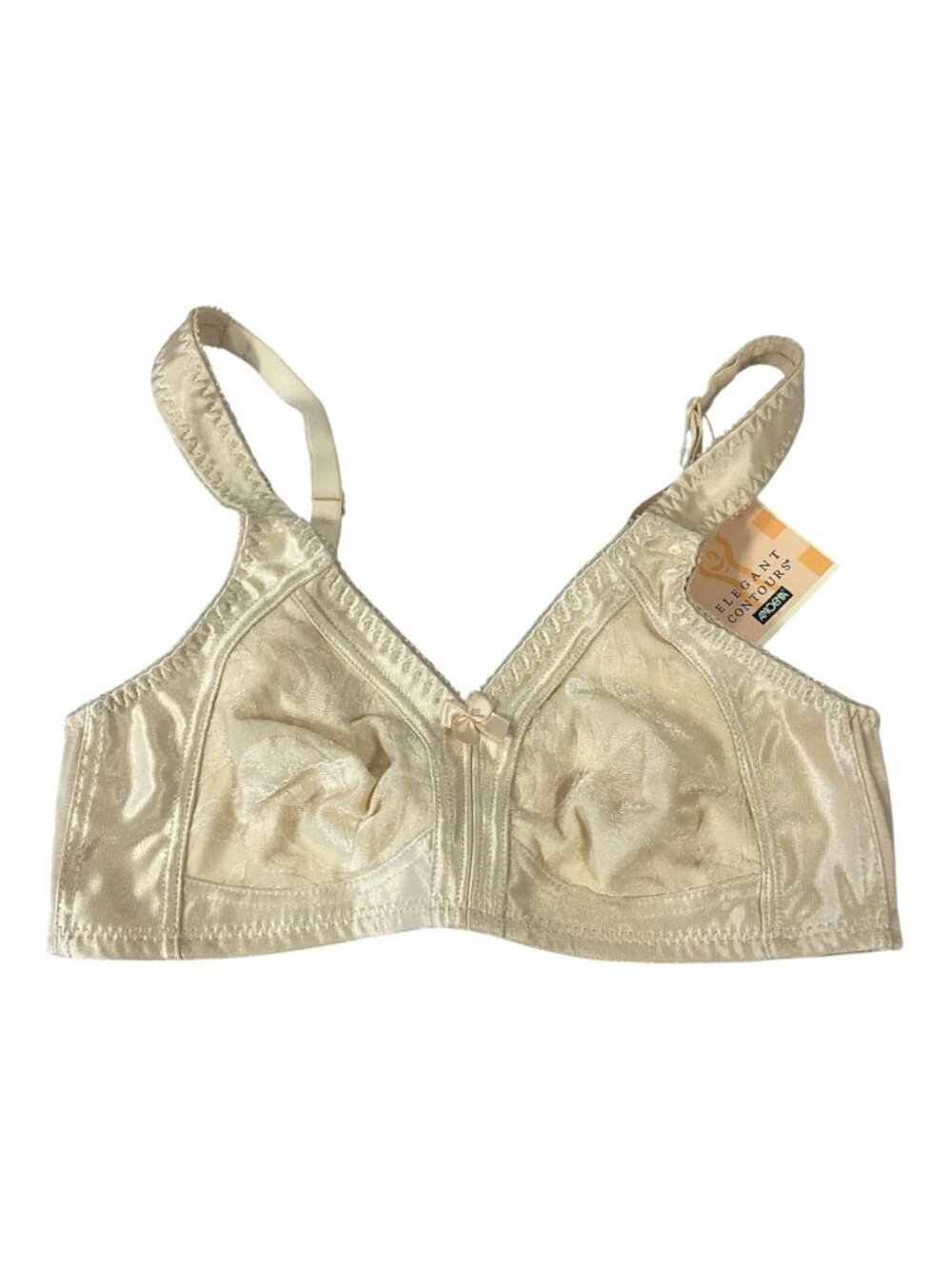 NWT AMOENA 2127 Wire Free Mastectomy Bra 38A Soft Cup Back Closure Nude PB 38